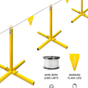 Stanchion + 1000' Warning Line System